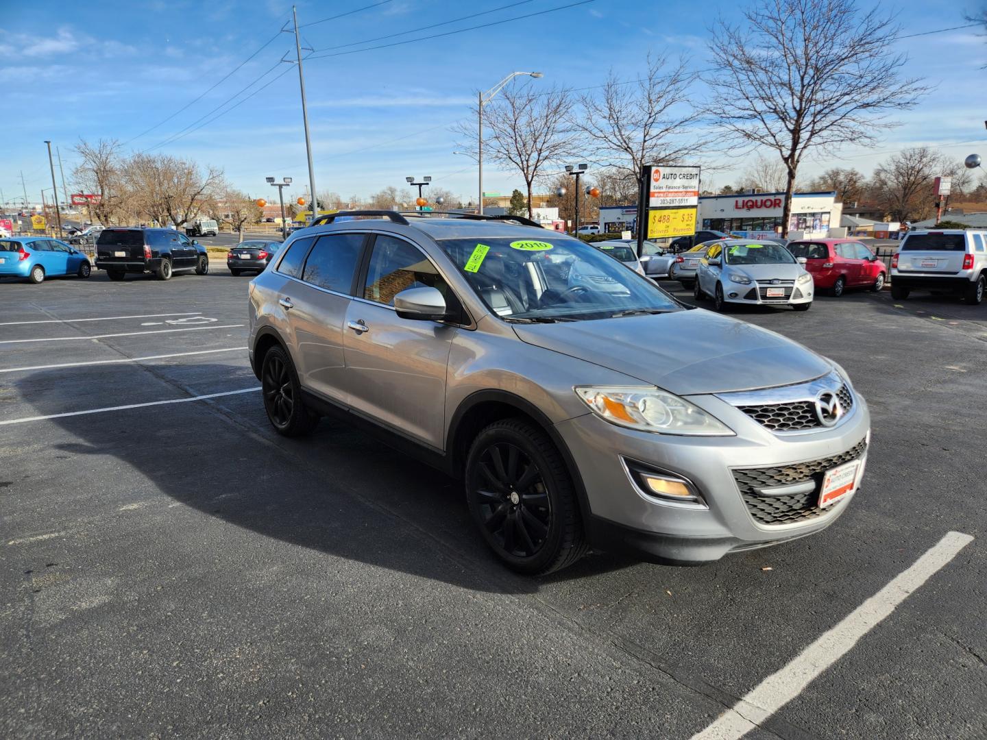 2010 Liquid Silver Metallic /Black Mazda CX-9 Grand Touring (JM3TB3MA6A0) with an 3.7L V6 DOHC 24V engine, Automatic transmission, located at 10890 W. Colfax Ave., Lakewood, CO, 80215, (303) 274-7692, 39.739914, -105.120132 - 2010 Mazda CX-9<br><br>D1 Auto NEVER charges dealer fees! All cars have clean titles and have been inspected for mechanical issues. We have financing for everyone. Good credit, bad credit, first time buyers.<br><br>Please call Lakewood Location 303-274-7692 or Thornton 303-287-5511 to schedule a tes - Photo#3